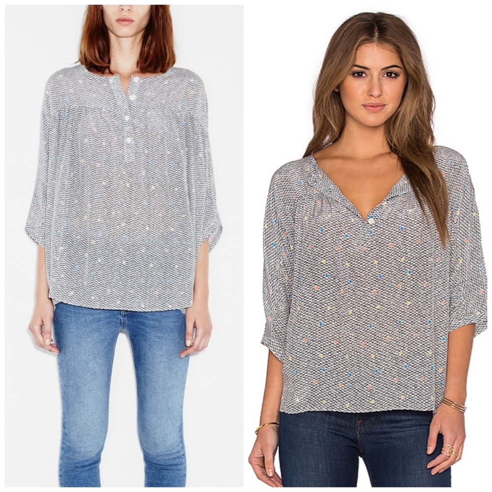 M.I.H Jeans Zodiac Silk Top Blouse Revolve Boho
